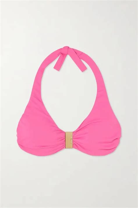 Buy Melissa Odabash Provence Embellished Halterneck Bikini Top Pink