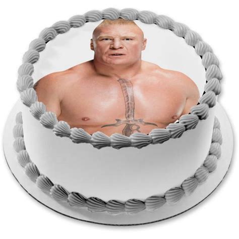 Wwe World Wrestling Entertainment Brock Lesnar Edible Cake Topper Imag A Birthday Place