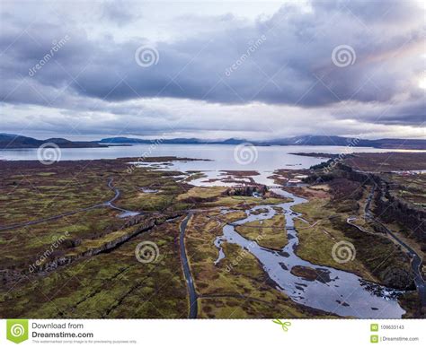 Beautiful Waterfall Oxarafoss In Southern Iceland Stock Image Image