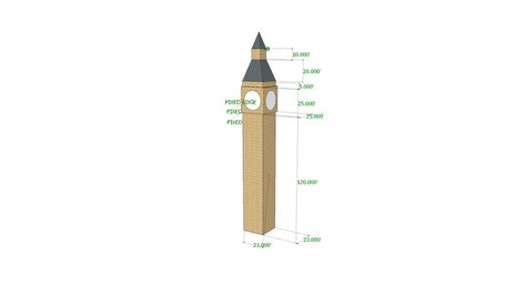 Big Ben With Driving Dimensions 3d Warehouse