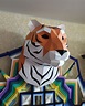 Papercraft Tiger 3D Paper low poly template DIY Trophy | Etsy