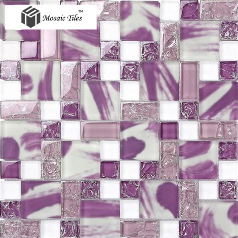 Tst Crystal Glass Tiles Glass Purple Glass Mosaic Tile Ice Break Design