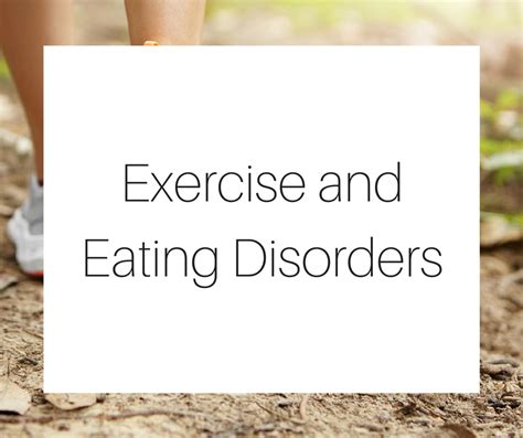 Exercise And Eating Disorders