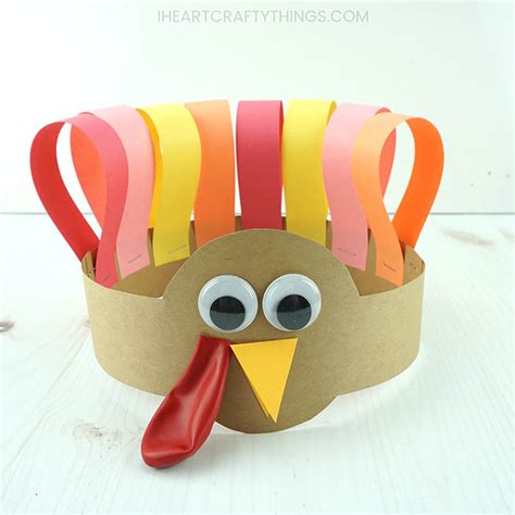 Turkey Headband Thanksgiving Craft - I Heart Crafty Things