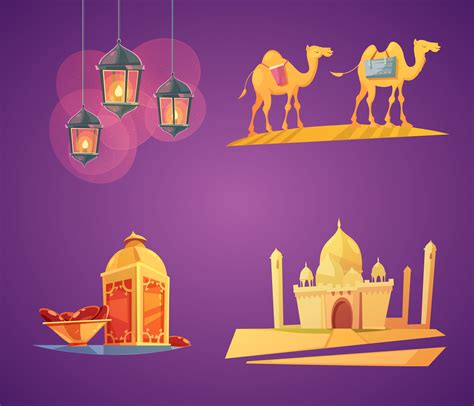 Ramadan Cartoon Icons 477892 Vector Art At Vecteezy