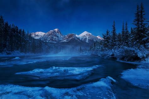 Snow River Wallpapers 4k Hd Snow River Backgrounds On Wallpaperbat