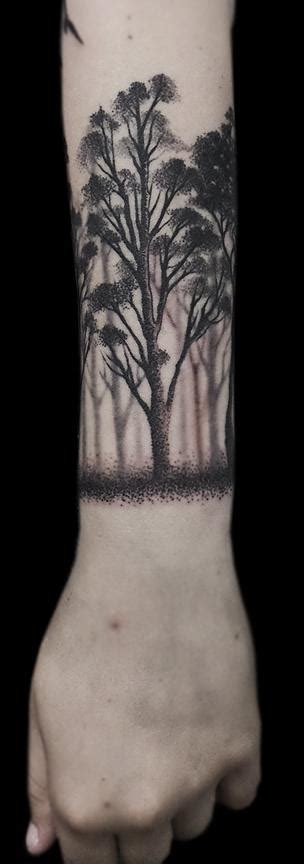Dotwork Black Forest Canopy Forearm Tattoo By Obi Tattoonow