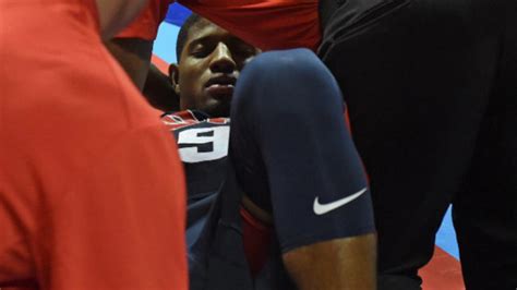 Paul george was taken off the court after suffering a serious leg injury friday night. Paul George suffers compound leg fracture at Team USA ...