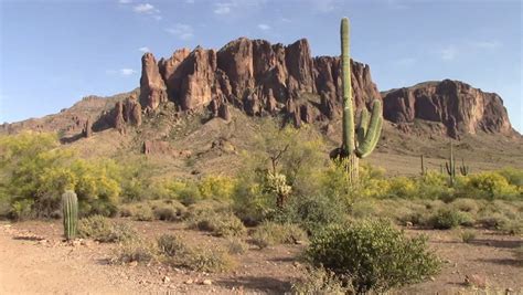 The Lost Dutchman Mine Located In The Superstition Mountains In Apache