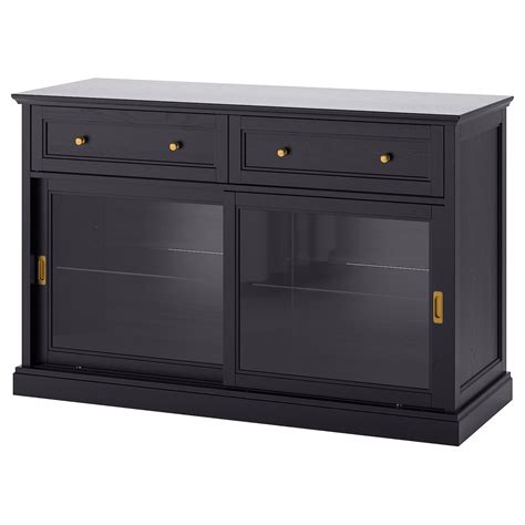 Malsjö meuble bas, teinté noir teinté noir largeur: MALSJÖ Sideboard basic unit - black stained - IKEA