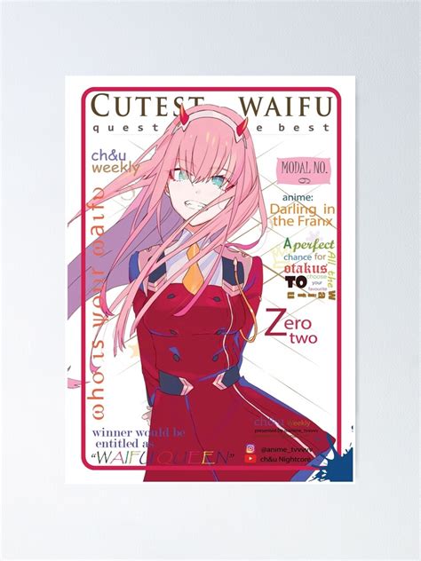 Darling In The Franxx Zero Two Poster For Sale By Seryuyuna Redbubble