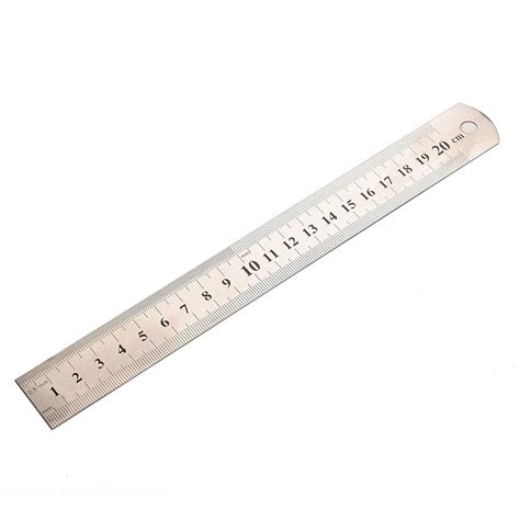 20cm Metal Ruler Stainless Steel Metric Rule Precision Double Sided