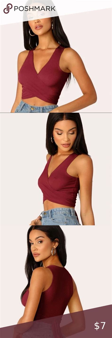 Burgundy Crop Top Burgundy Crop Top Crop Tops Tops