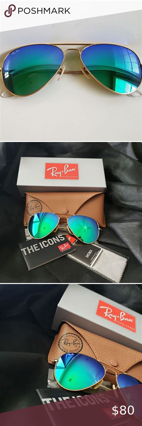 Ray Ban Aviator Sunglasses 🌞 Green Flash 58mm Rayban Sunglasses Aviators Sunglasses Women