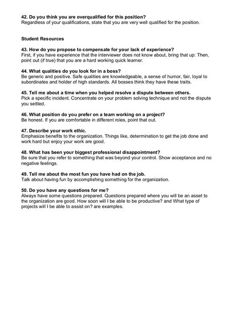 50 Common Interview Questions And Answers