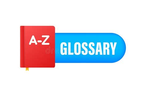 Glossary Book Badge With Book Dictionary Icon Vector Stock