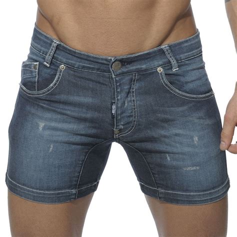 Short En Jeans Bleu Foncé Es Collection Mode Homme Jeans Jeans Bleu