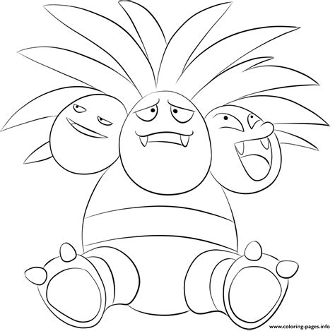 103 Exeggutor Pokemon Coloring Pages Printable