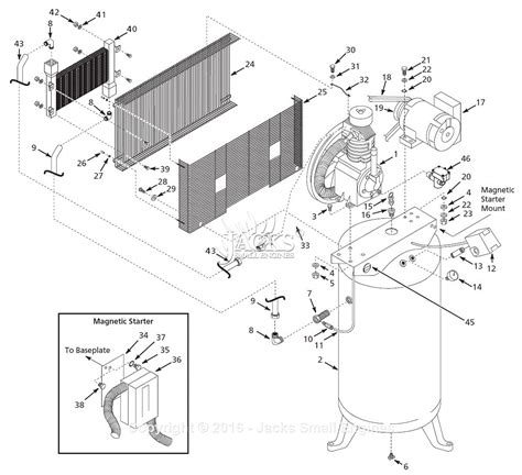 Campbell Hausfeld CE700500FP Parts Diagram For Air Compressor Parts
