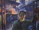 Conrad Felixmüller, Hochofenarbeiter / Blast furnace worker (1927) - a ...