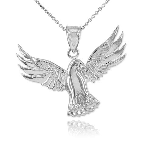 sterling silver falcon pendant necklace falcon pendants