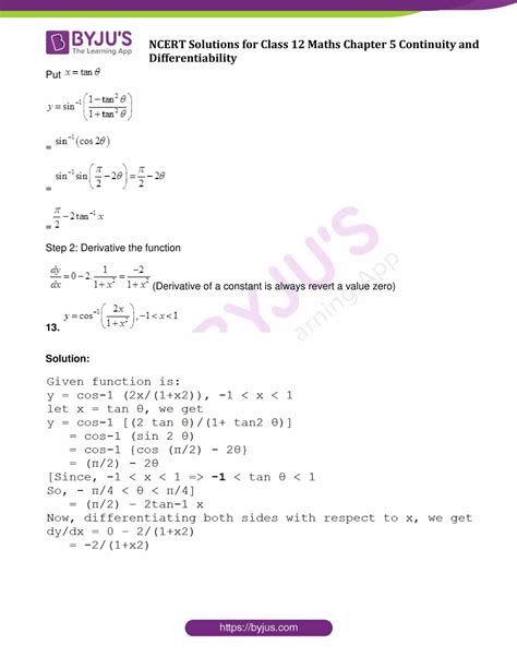 Ncert Solutions For Class 12 Maths Exercise 53 Chapter 5 Continuity