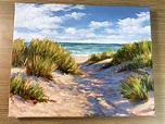 Acrylic Painting Beach Sand Dunes original Painting - Etsy
