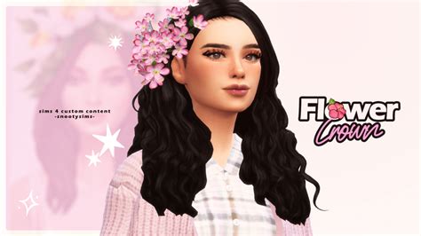 Mmfinds Sims 4 Flower Crown Hairstyle Sims 4 Cc Finds