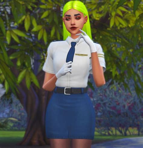 ☠️yes Officer Uniform☠️ Sims 4 Cc Sims 4 Cc Finds Sims 4 Jobs