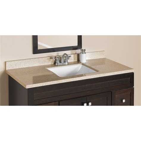 Solid surface is easy to clean and maintain. Shop Style Selections Dune Dune Solid Surface Integral ...