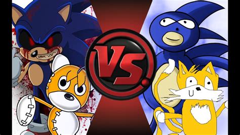 Sonicexe And Tails Doll Vs Sanic And Taels Cartoon Fight Club Episode