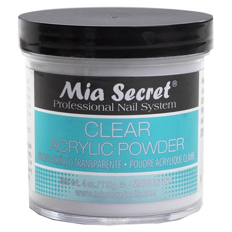 Mia Secret Professional Acrylic Nail System Clear Acrylic Powder 4 Oz