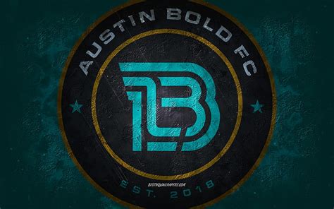 Austin Bold Fc American Soccer Team Turquoise Background Austin Bold