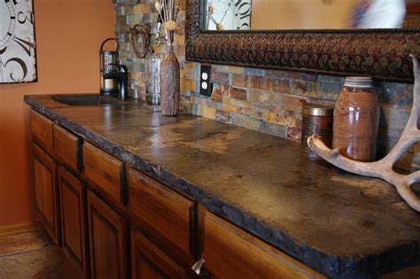 Rustic Outdoor Concrete Countertop Kitchen Rustic Denver By All