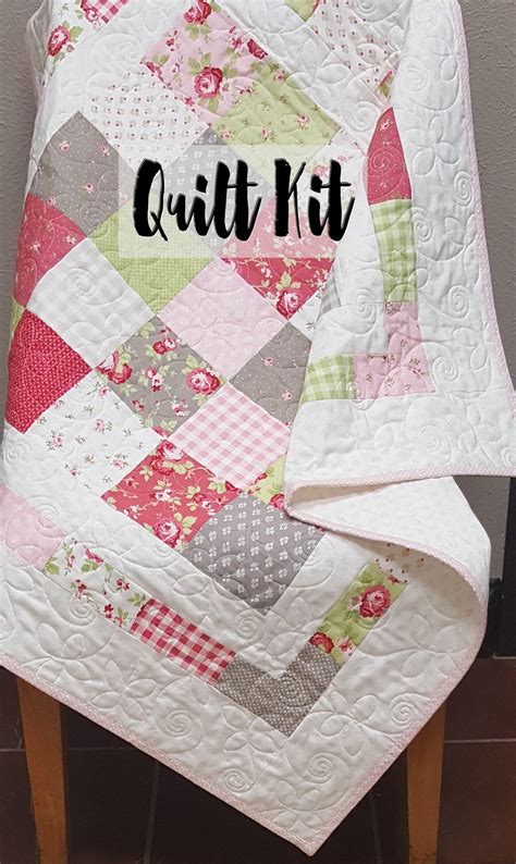 Easy Quilt Kit Beginner Quilt Kit Baby Girl Quilt Kit Diy Etsy