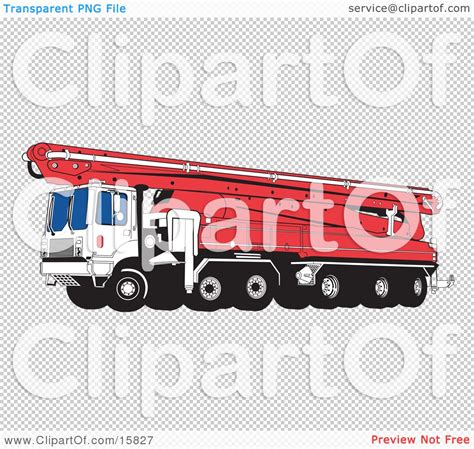 Big Hydraulic Concrete Pumping Truck With Mounted Boom Pump Clipart