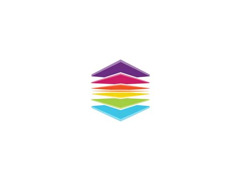 Hexagonal Rainbow Layers Modern Construction Logo By Ana Novakovic On