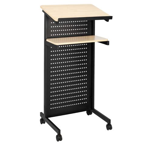 Buy Bonnlo Mobile Wheeled Lectern Standing Podium Portable Lecture