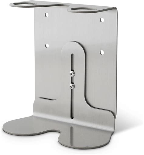 Kuishi Double Wall Mounted Satin Silver Soap Dispenser Bracket 8oz 18oz Soap