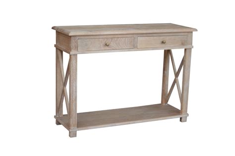 X Console Table White Washed Oak Small Jac Home Living