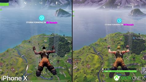 Fortnite Mobile On Iphone X Vs Xbox One X Graphics