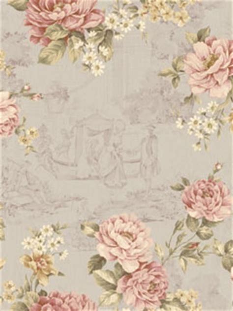 Pink And Grey Gracieux Floral Toile Wallpaper Sbk24902