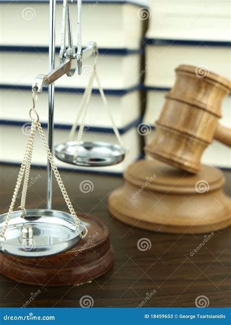 Judges Gavel And Scale Of Justice Stock Image Image Of Books Rights