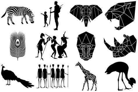 African Silhouettes Ai Eps Png By Me And Ameliè Thehungryjpeg