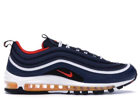 Nike Air Max 97 Midnight Navy Habanero Red In Blue For Men Lyst