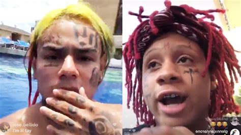 6ix9ine confronteert trippie redd in live stream maar ze kunnen beef niet uitpraten axed