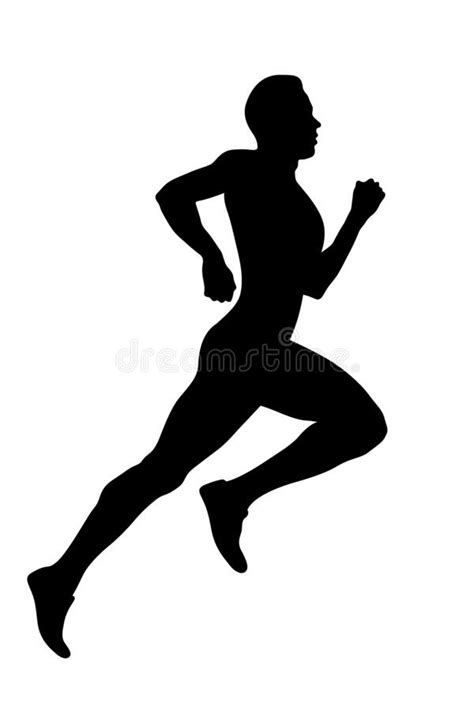 Athlete Runner Run Sprint Race Stock Vector Illustration Of Line