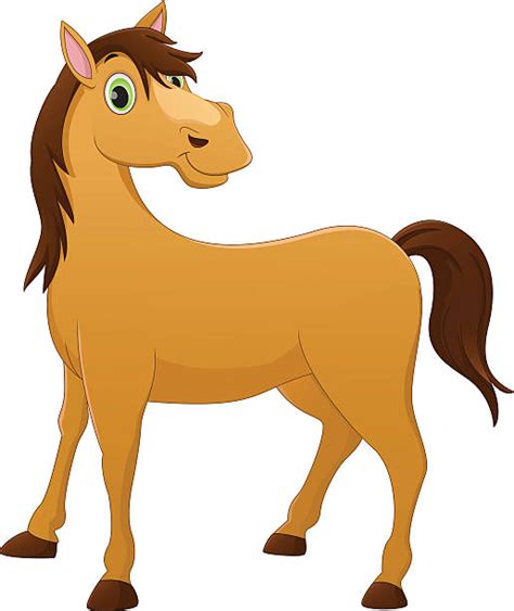 Royalty Free Cartoon Of The Standing Horse Clip Art Vector Images