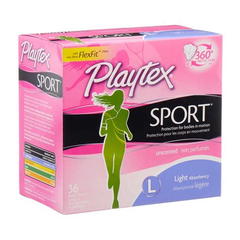 Playtex Sport Unscented Light Absorbency Tampons 36 Count
