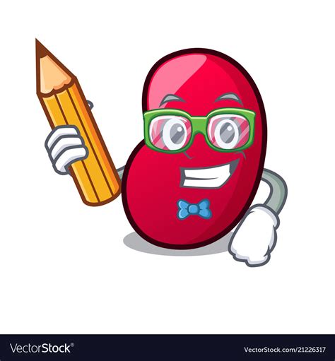 Student Jelly Bean Character Cartoon Royalty Free Vector